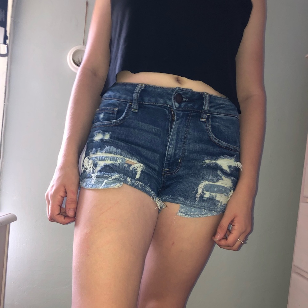 american eagle denim shorts